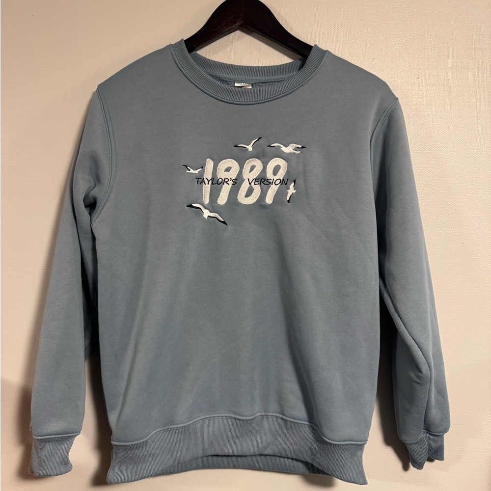 Taylor Swift 1989 Blue Crew Neck Sweater